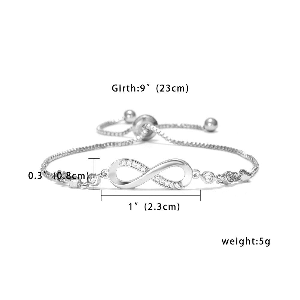 Pulsera metálica símbolo infinito