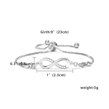 Pulsera metálica símbolo infinito