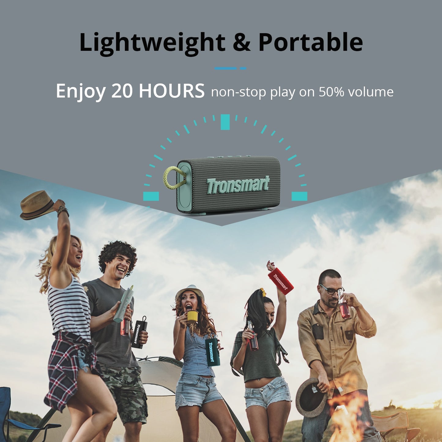 Parlante Tronsmart Bluetooth 5.3 Dual-Driver IPX7