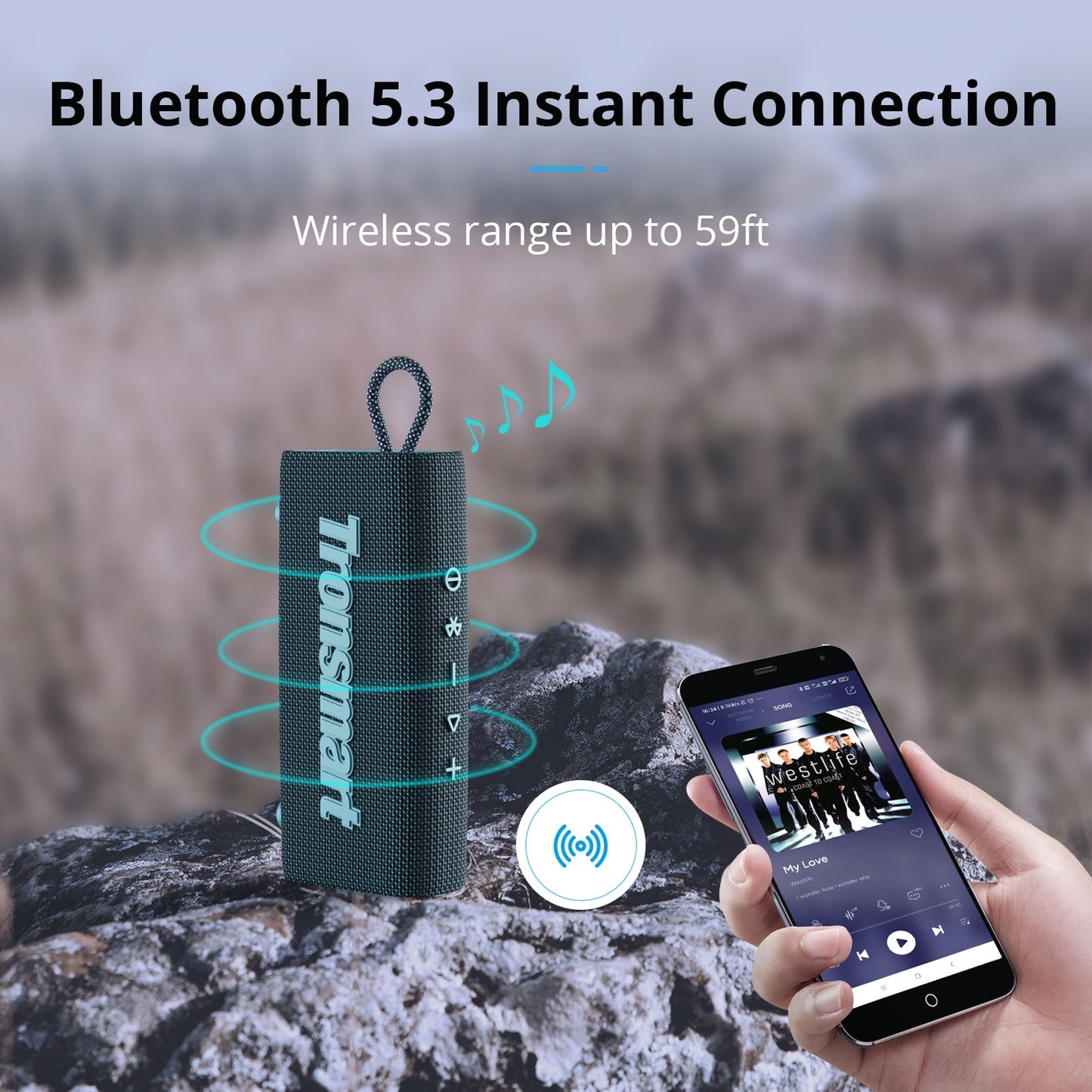 Parlante Tronsmart Bluetooth 5.3 Dual-Driver IPX7